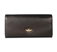 Mala leather Women's Mason Bee Matinee Leather RFID Large Purse Blk/Red in Black Mala leather Black One Size