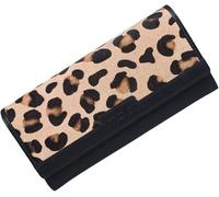 Mala leather Women's Matrah Leopard Matinee Leather Purse in Black | Size: Large Mala leather Black Large