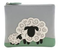 Mala leather Women's Valais Blacknose Sheep Leather Coin Purse in Grey Mala leather Grey One Size