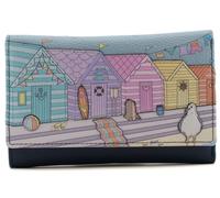 Mala leather Women's Woolacombe Beach & Dog Large Trifold RFID Purse Mala leather Multicolor Large