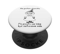 Mala Nie jestem chamska BW PopSockets Adhesive PopGrip