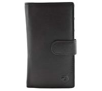 Mala RFID Ladies Quality Real Leather Large Tab Purse Wallet Coin Security Card (Black)