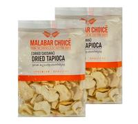Malabar Choice Dried Cassava - Dried Tapioca,Unakka Kappa,Vaattu Kappa, Delicious taste and satisfying snacks, Indian Origin - 450g (Pack of 2)