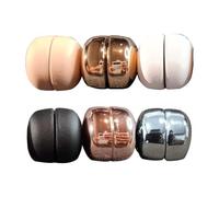 MALABSY® 4 Pairs Hijab Magnets Matte and Metallic Colours for Pinless Scarf Random (Black, White, Gold, Rose Gold, Nude/Beige, Silver)