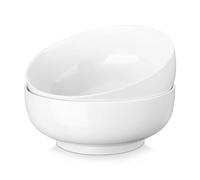 MALACASA 3400ML Serving Bowls, Extra Large Salad Bowls, Set of 2, White | 25.4*10 cm. Extra large for salad, soup, pasta, dinner. MW & DW safe. Durable porcelain, scratch-free. Great for entertaining