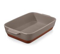 MALACASA 4.5L Lasagne Dishes for Oven, 9 x 13 Inches Brown Ceramic Oven Dish with Handles, Deep Rectangular Baking Dish Casserole Dishes, Lasagna Pan Bakeware for Roasting, Series TARA