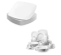 MALACASA 6-Piece Small 9" Dinner Plates Bundle with 30-Piece Dinner Set
