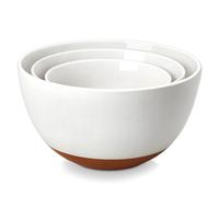 MALACASA Ceramic Mixing Bowls, Large Serving Bowls for Mixing, Cooking, Prepping, Baking, Salad, Soup, Pasta, Nesting Bowls Set of 3, 46/80/140 Oz, Oven, Microwave and Dishwasher Safe, Series TARA
