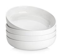 MALACASA Large Pasta Bowls 48 oz, 9 Inch Porcelain Salad Bowls Set of 4