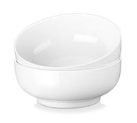 MALACASA Large Salad Bowls, Soup Bowl Set of 2, Porcelain Cereal Bowl, White Serving Bowls, Perfect for Noodles, Desserts and Breakfast, 1780ML, Microwave and Dishwasher Safe, Serie Regular