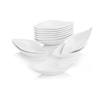 MALACASA Ramekins Set of 12, 35ML Porcelain Dipping Bowls Small Creme Brulee Ramekins Soufflé Dishes Baking Dish Sauce Dishes, Oven Safe, Ivory White