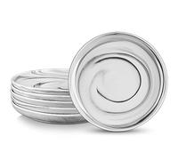 MALACASA, Series REG, Dinner Plates Set of 6, 8.5'' Porcelain Salad Pasta Bowl, Marble Grey Serving Plates for Appetizer, Pasta, Soup, Fruit, Microwave Dishwasher Safe