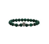 Malachite Beaded Bracelet with Owl & Buddha Head - Handmade Spiritual Jewelry for Men & Women (Elephant/Lion Head)