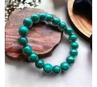 Malachite Bracelet Extremely Rare Natural Stones 10mm 7.5"