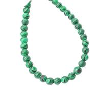 Malachite Stone Beads Rope Chain Handmade Jewelry Natural Round Spacer Beads Crafting Accessories Sturdy Design Round Malachite