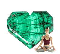 Malachite Stone, Malachite Crystals, Polished Natural Raw Stone Slices Heart Shape - Green Malachite Art for Home Decoration, Irregular Malachite