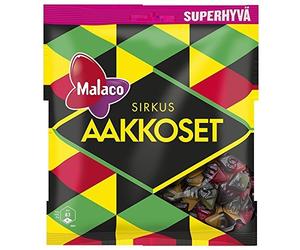 Malaco Aakkoset - Sirkus - Original - Swedish - Salmiak - Liquorice - Fruity - ABC - Alphabet - Wine Gums - Candy - Sweets - Party Bag - 315g