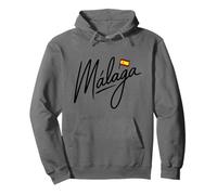 Málaga City Spain Flag Tourist Travel Minimalist Pullover Hoodie