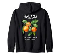 Málaga Costa del Sol Oranges Spanish Art Andalusia Spain Zip Hoodie