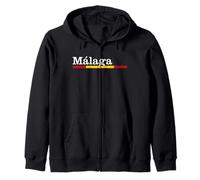 Malaga shirt with the colors of the flag of Spain Zip Hoodie