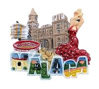 Malaga Spain Cathedral Landmark Customs Refrigerator Magnet 3D Travel Souvenir Fridge Decoration Magnetic Sticker Craft Collection