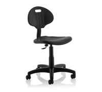 Malaga Task Operator Chair | Cushioned Polyurethane Seat and Backrest | Ergonomic with a Tilting Back Mechanism Backrest Height Adjustment Black