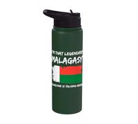 Malagasy Flag Funny Madagascar Stainless Steel Insulated Water Bottle