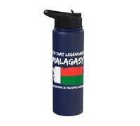 Malagasy Flag Funny Madagascar Stainless Steel Insulated Water Bottle