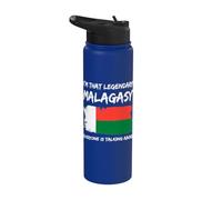 Malagasy Flag Funny Madagascar Stainless Steel Insulated Water Bottle