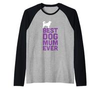 Malamute / Husky Dog Lover - Best Dog Mum Ever Raglan Baseball Tee