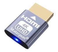 Malarpon HDMI Dummy Plug fit-Headless Display Emulator DDC EDID Headless Ghos with Windows Mac OSX Linux Great for Graphics Acceleration Support 3840x2160@60Hz 1P