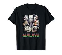 Malawi Big Five Wildlife in Watercolor for Malawi Fans T-Shirt