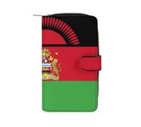 Malawi Flag National Emblem Long Purses for Women Leather Card Holder Mens Wallet Coin Purse