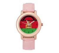 Malawi Flag National Emblem Watches for Women Fashion Adjustable Wrist Watch Work Workout