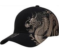 Malaxlx Dragon Black Original Baseball Cap for Women Men Adjustable Classic Cotton Dad Hat Strapback Hats