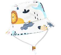 Malaxlx Kids Bucket Sun Hat Lion White Print Summer Outdoor Sun Protection Beach Hat for 4-8 Years Old Boys Girls