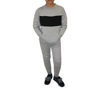 Malay Kids Tracksuit Branded Fleece Pullover Stripe Sweatshirt Cotton Jogging Bottom
