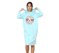 Malay Ladies Cotton Nightdress Long Sleeve Hooded WOW Printed Nightshirt Nightwear Green