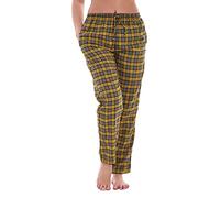 Malay Ladies Flannel Pyjama Bottoms Check Loungewear Lightweight Pants Nightwear