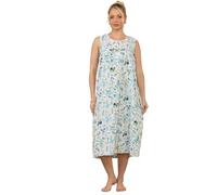 Malay Ladies Floral Sleeveless Nightdress - Soft and Comfortable Summer Nightwear Green