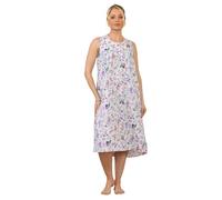 Malay Ladies Floral Sleeveless Nightdress - Soft and Comfortable Summer Nightwear Lavender