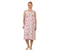 Malay Ladies Floral Sleeveless Nightdress - Soft and Comfortable Summer Nightwear Pink