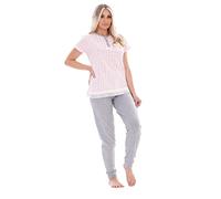 Malay Ladies Pyjama Set 3 Piece Heart Printed Crew Neck Pocket Buttons Lace Short PJs Pink
