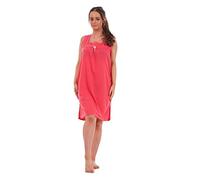 Malay Ladies Sleeveless Nightwear Plain Summer Short Nightdress Shirt Top M to XXL Magenta