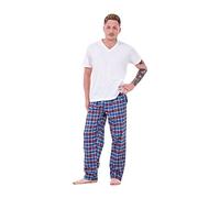 Malay Men’s Woven Cotton Check Pyjama Bottoms Lounge Pants M-5XL