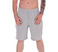 Malay Men's 2 Pack Fleece Jogging Shorts with Zip Pockets, Cotton Polyester Drawstring Sweat Shorts, Ribbed Elasticated Waist (UK, Alpha, M, Regular, Regular, Grey)