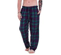 Malay Mens Flannel Pyjama Bottoms Brushed Cotton Check Lounge Pants M-5XL