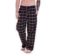 Malay Mens Flannel Pyjama Bottoms Brushed Cotton Check Lounge Pants M-5XL