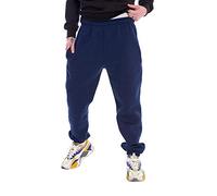 Malay Mens Fleece Joggers Regular Elastic Tracksuit Bottom Cuffed Ankle Cotton Blend