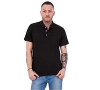 Malay Mens Polo Shirts 2 Pack Cotton T-Shirts Regular Fit Pocket Casual Plain Top Black